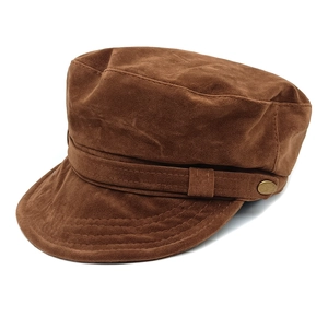 Vintage Suede Newsboy Cap British Style Fiddler Hat With Metal Button Autumn Winter Fashion For Women