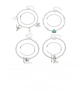 Detailed size specifications for bohemian multi-layer western theme leather bracelets