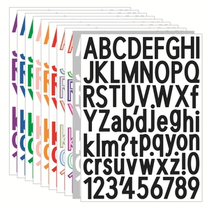 1.5-inch multi-color waterproof alphanumeric letter stickers set for DIY and office use