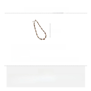 Perlenkette mit Tigerauge und Perlen, Länge 39,6 cm plus 6,9 cm Verlängerungskette aus Kupfer