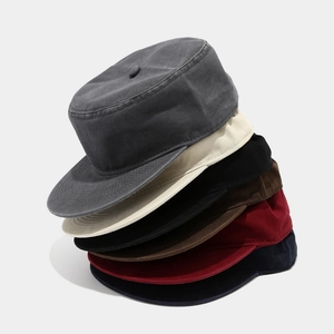 Berretto militare piatto minimalista in cotone stile giapponese in sei colori classici