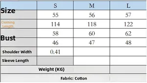 Size chart for autumn striped long sleeve polo neck sweater showing S, M, and L dimensions
