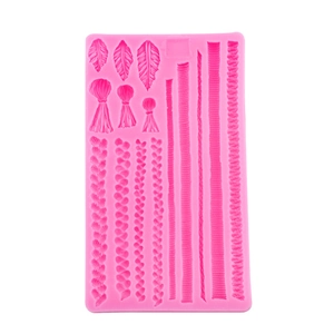 Silicone Mold Knitted Rope Braided Texture Tassel Fondant Cake Decoration Chocolate DIY Craft Sugarcraft Border Tool