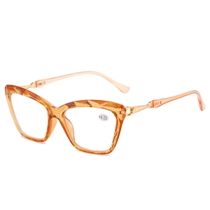Cat-Eye Lesebrille in Schildpatt-Optik mit goldenen Akzenten und +4.00 Dioptrien