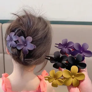 Pinces À Cheveux Mat Fleurs Et Papillons Pour Femmes Filles Plastique PC Style Coréen Minimaliste Accessoire De Coiffure