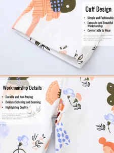 Leggings pour enfants à imprimé floral avec coutures de qualité et ourlet doublé