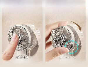 Detailed step-by-step installation of the silver bow suction cup wall hook on marble