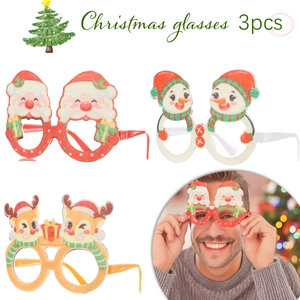 Lot de 3 lunettes de Noël avec Père Noël Bonhomme de neige et Renne pour décoration