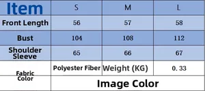 Size guide table for women's leopard print knit sweater with measurements in cm