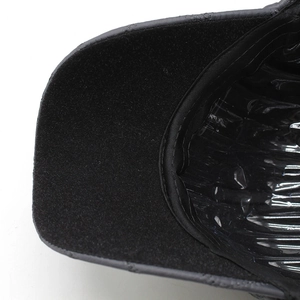 Detail of the warm fleece lining and sturdy stitching inside this winter baseball cap