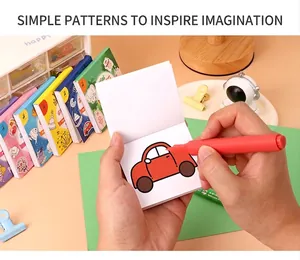 Mini cartoon coloring book for kids with simple patterns to boost imagination