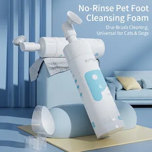 Pet Paw Cleaning Foam Waterless Foot Wash Massage Silicone Brush Head For Dogs And Cats Grooming Care No Rinse