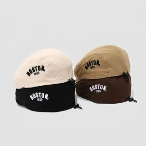 Gorras retro estilo vintage para niños con bordado de Boston y cordón ajustable