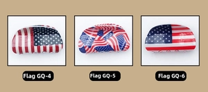 Three-piece set of American flag hair claws with stars and stripes pattern design