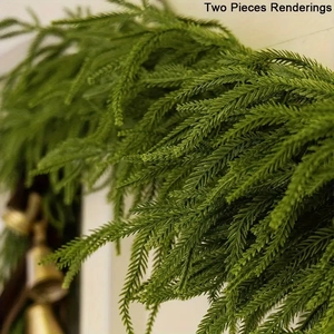 Norfolk Pine Christmas Garland for front door decoration featuring realistic green needles