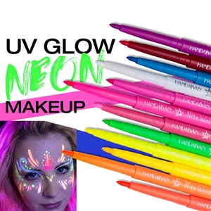 Set de 10 Eyeliner UV Nèon pour Visage et Corps Lumineux sous Lumière Noire