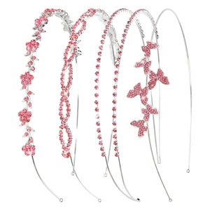 Strass Kunstparel Haarband Set Voor Vrouwen Bruid Vlinder Bloem Metalen Haarband Bruiloft Feest Mode Haaraccessoires