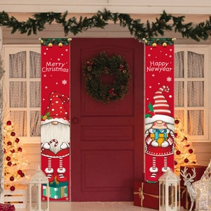 Bannières de gnomes de Noël avec texte Joyeux Noël et Bonne Année pour décoration festive