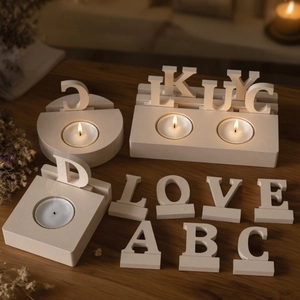 Moule en silicone alphabet pour bougeoirs en résine et artisanat en plâtre à faire soi-même