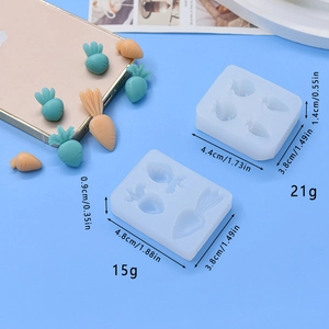 Stampi in silicone a forma di carota per dolci fai-da-te con campioni realistici in resina