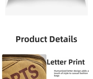 Detailed close-up of canvas texture and RTS letter printing on durable sports waist bag