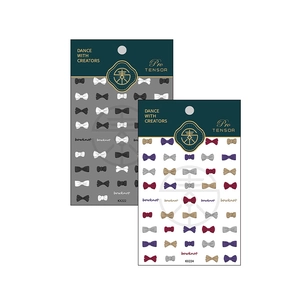 5D stereoscopic bowknot nail art stickers set in KX222 black and KX224 purple styles