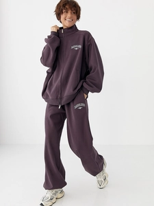 Women Sports Sweatshirt And Pants Casual Cotton Embroidery Zipper Long Sleeve Streetwear Outfits
