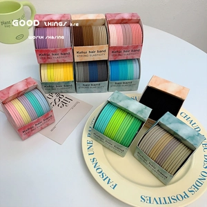 High Elasticity Hair Ties Set Colorful Strong Elastic Hair Bands For Women Girls Durable Ponytail Holders