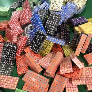 Bulk assortment of colorful acrylic dice for DIY crafts and jewelry making accessories