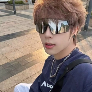 Sports Sunglasses UV400 Oversized Wrap Around PC Frame Cycling Running Fishing Outdoor Eyewear For Men Women Trendy