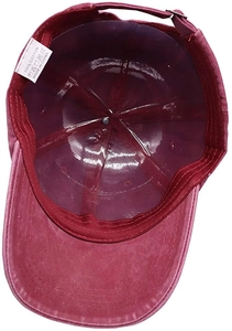 Detail showing the internal 100% cotton lining and adjustable metal buckle of the cap