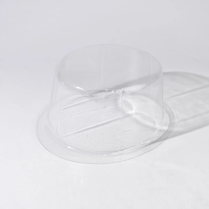 Detailed view of a transparent PVC plastic hat support insert for keeping headwear shape
