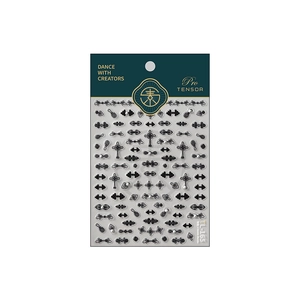 Squisiti adesivi per unghie con farfalla nera e croce gotica, stile rilievo TL-165