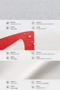 Macro view of waterproof linen fabric textures and density comparison for pillow covers