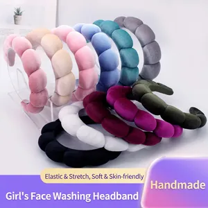Padded Cloud Headband Velvet Sponge Thick Non-Slip For Face Washing Skincare Makeup Daily Fashion Women Girls Accessories