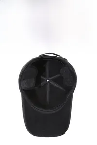 Detail view of thickened fleece lining and ear flaps on men's winter thermal cap