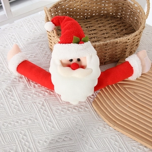 Cute Santa Claus long arm curtain buckle and festive indoor holiday plush decoration