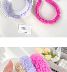 Macro shot of plush velvet headbands in assorted pastel colors for daily styling