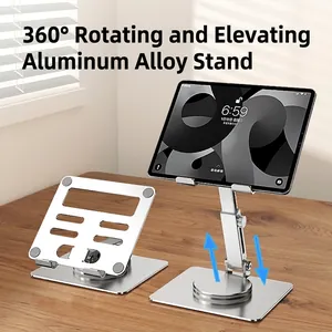 Aluminum Alloy 360 Rotating Tablet Stand Adjustable Height Folding Desktop Phone Holder For Tablet Phone Accessories