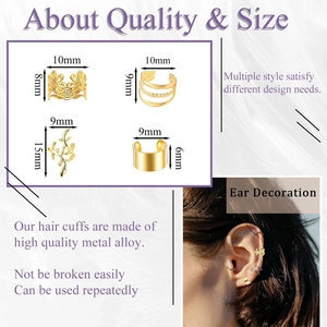 Lot de 40 anneaux de cheveux pour dreadlocks en alliage or et argent avec guide des tailles