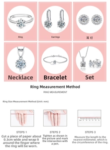 Detailed jewelry size guide with steps to measure ring circumference in millimeters
