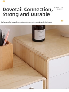 Detailed view showcasing the sturdy tenon-and-mortise joint on a wooden desktop organizer