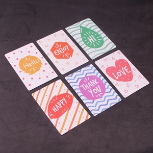 Set of six colorful greeting cards with floral prints for gift boxes and flower bouquets