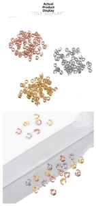 Polished stainless steel open jump rings in gold, silver, and rose gold for DIY jewelry