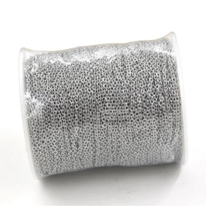 1.5mm silver square cross link metal chain spool for DIY jewelry making accessories