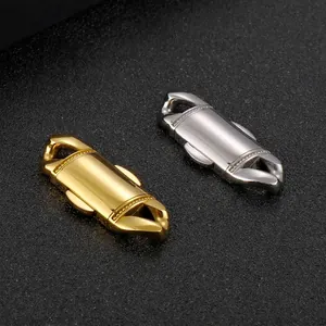 Stainless Steel Cuban Clasp Polished Jewelry Connector For Necklace Bracelet Making DIY Fashion High Shine