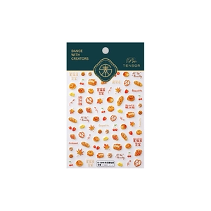 Adesivi per nail art 5D a rilievo tema pasticceria autunnale con croissant e fogliame