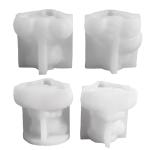 3D bear heart silicone mold set for DIY scented candles and plaster crafts