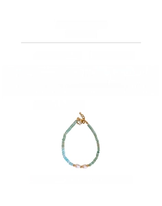 Amazonite bracelet with imitation pearls featuring detailed weight and 23.5cm length info
