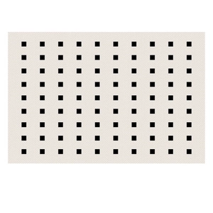 Minimalist French style checkerboard rug for living room with black pattern on beige fabric